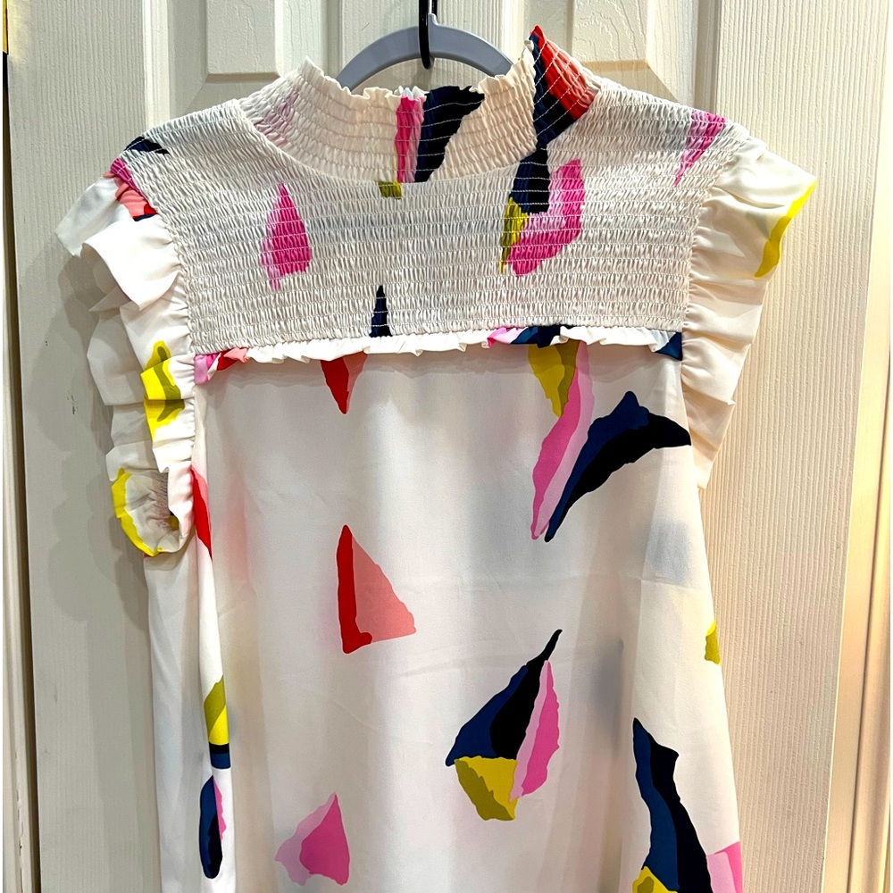 THML Brand Sleeveless Boutique Blouse Sz. Small Ivory, Navy , Pink NWOT